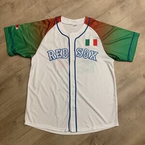 2024 Boston Red Sox Italian Theme Night Jersey Special Ticket Promotion Men's L